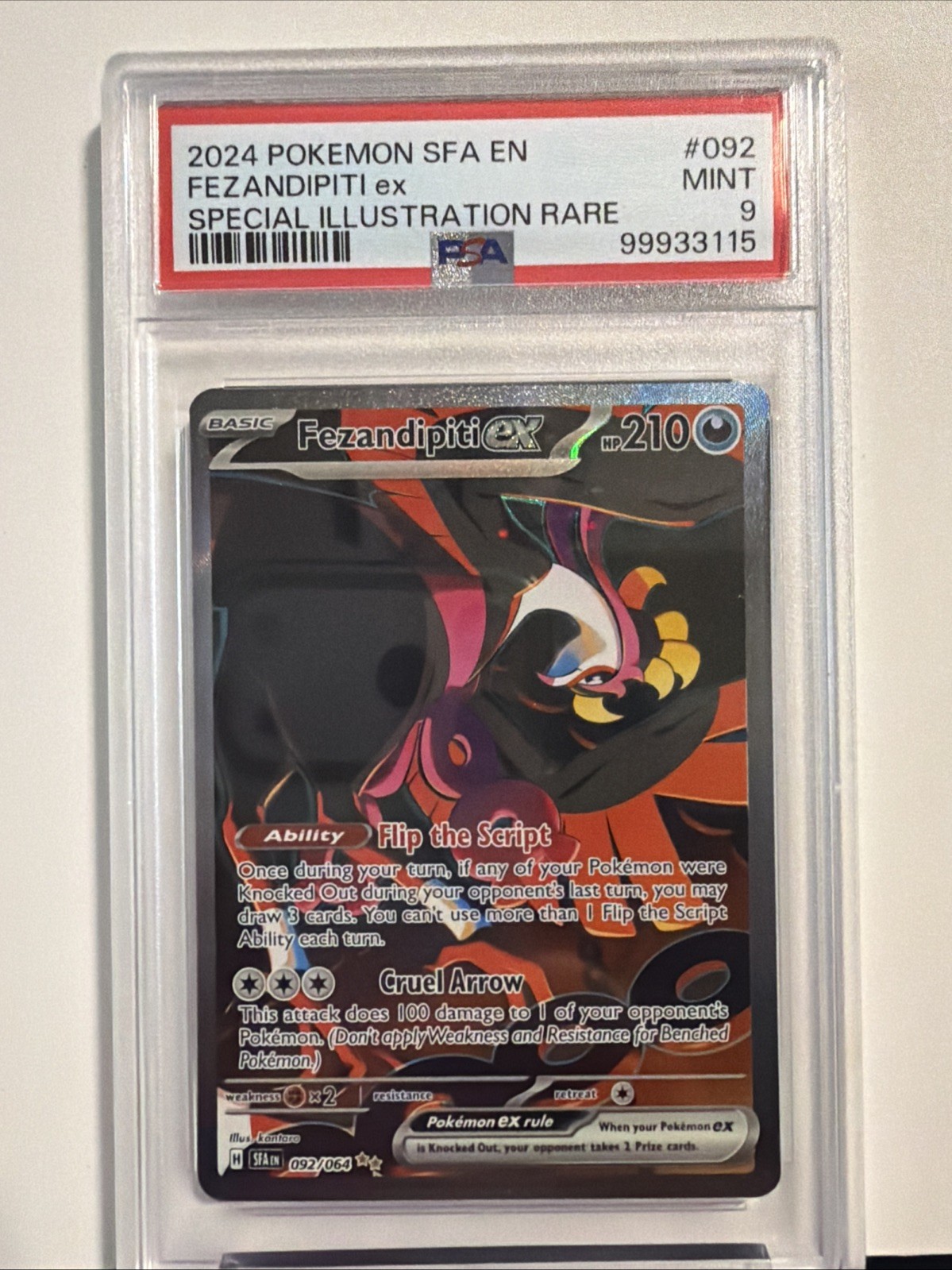 2024 Pokemon Sfa EN-Shrouded Fable Fezandipiti EX Special Illustration Rare 092