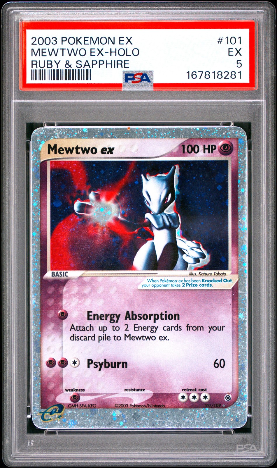 2003 Pokemon EX Ruby & Sapphire Mewtwo EX-Holo 101