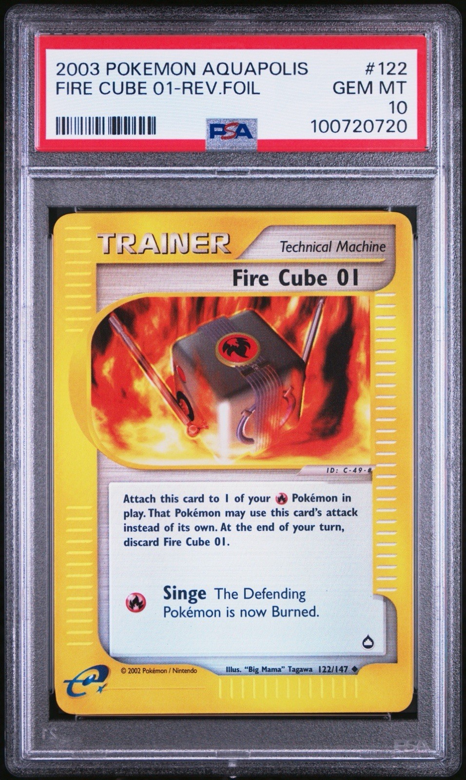 2003 Pokemon Aquapolis Fire Cube 01-Reverse Foil 122
