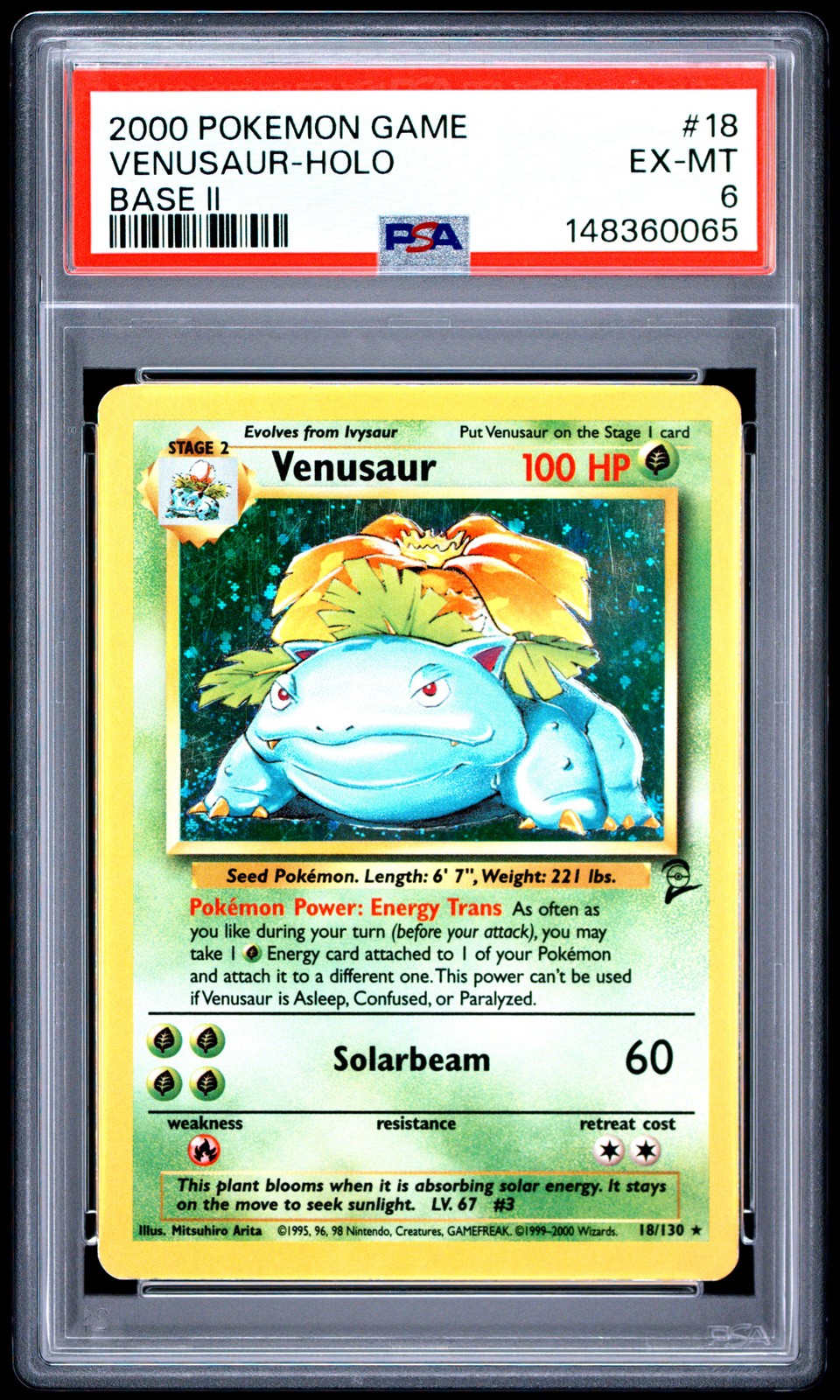 2000 Pokemon Game II Venusaur-Holo 18