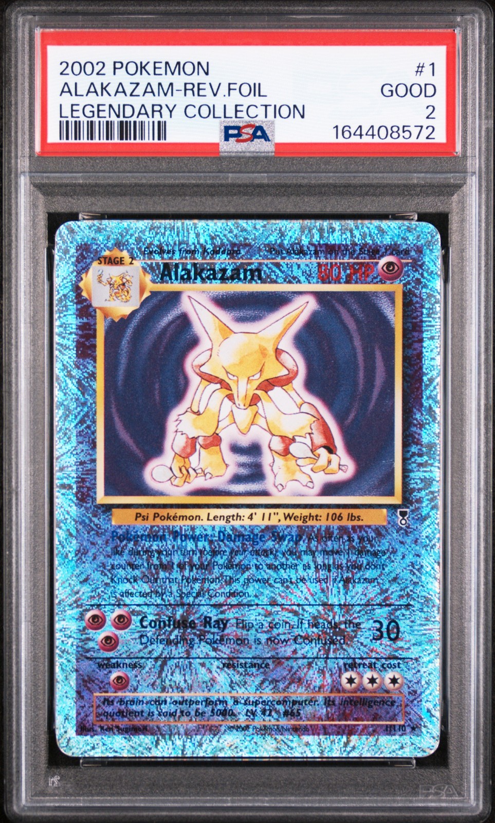 2002 Pokemon Legendary Collection Alakazam-Reverse Foil 1