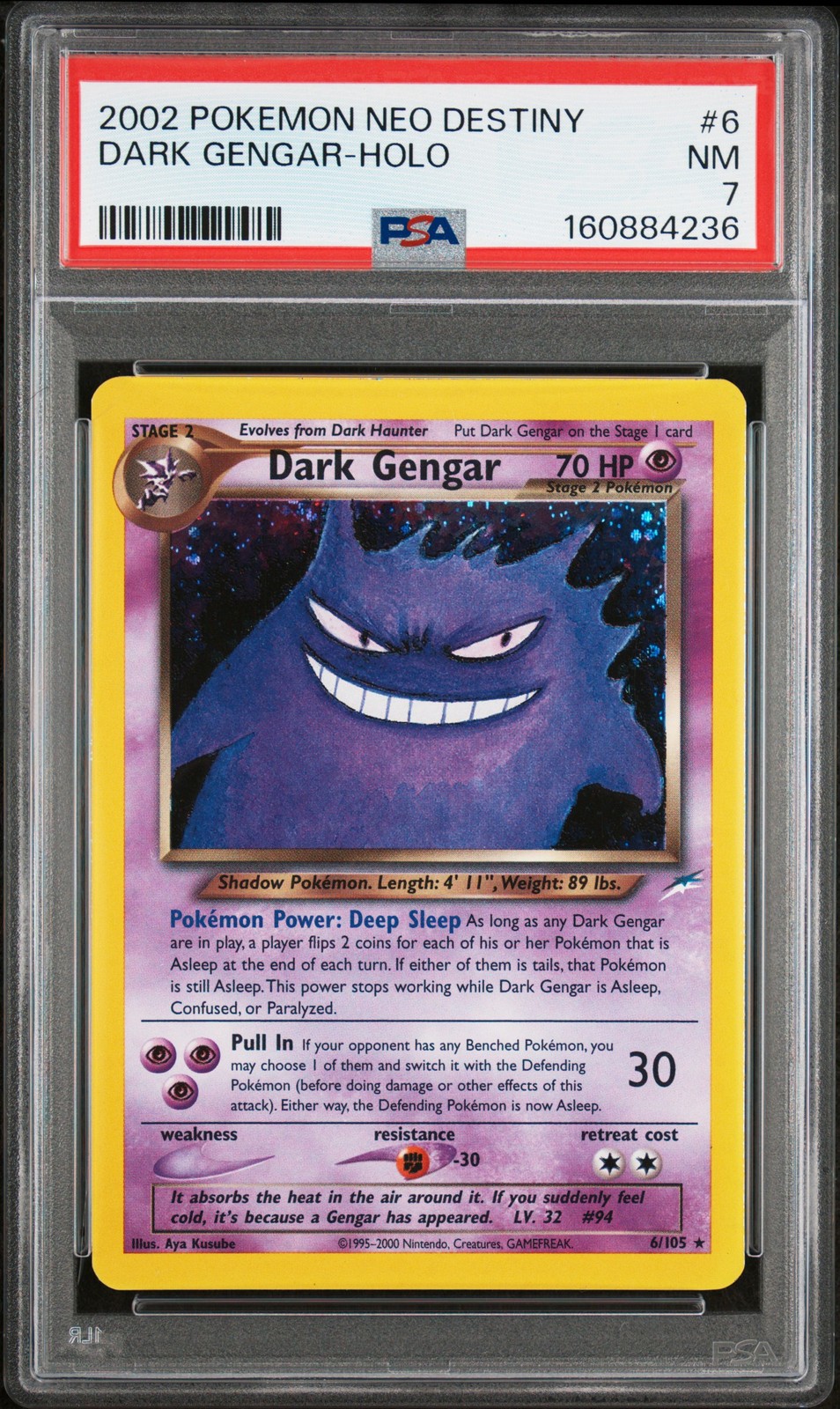 2002 Pokemon Neo Destiny Dark Gengar-Holo 6