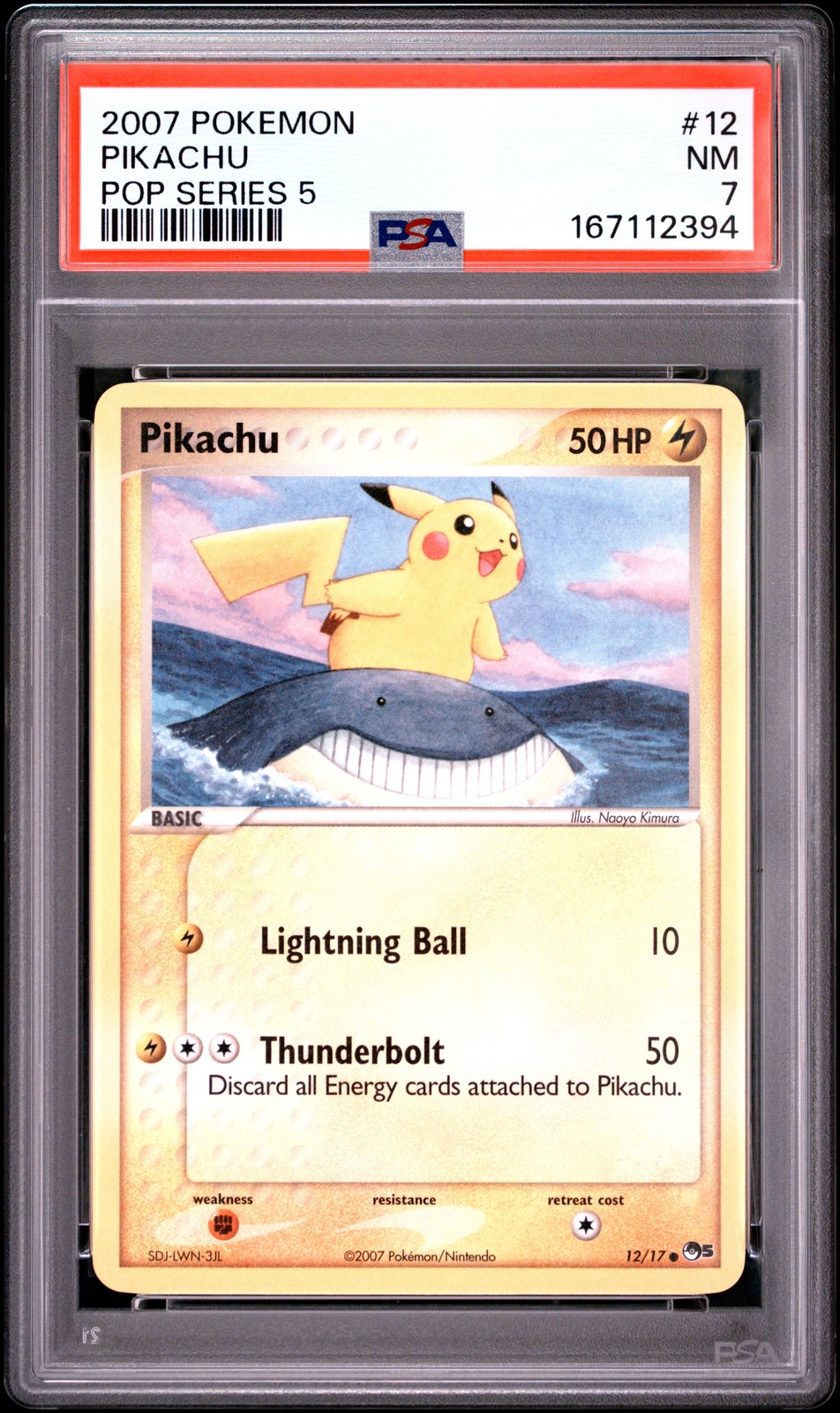 2007 Pokemon Pop Series 5 Pikachu 12
