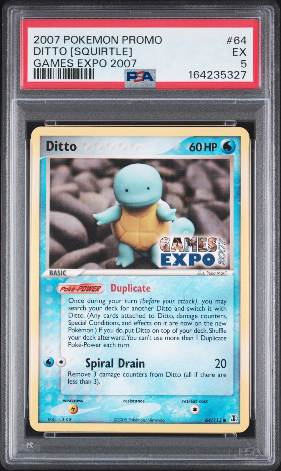 2007 Pokemon Promo Ditto [Squirtle] Games Expo 2007 64