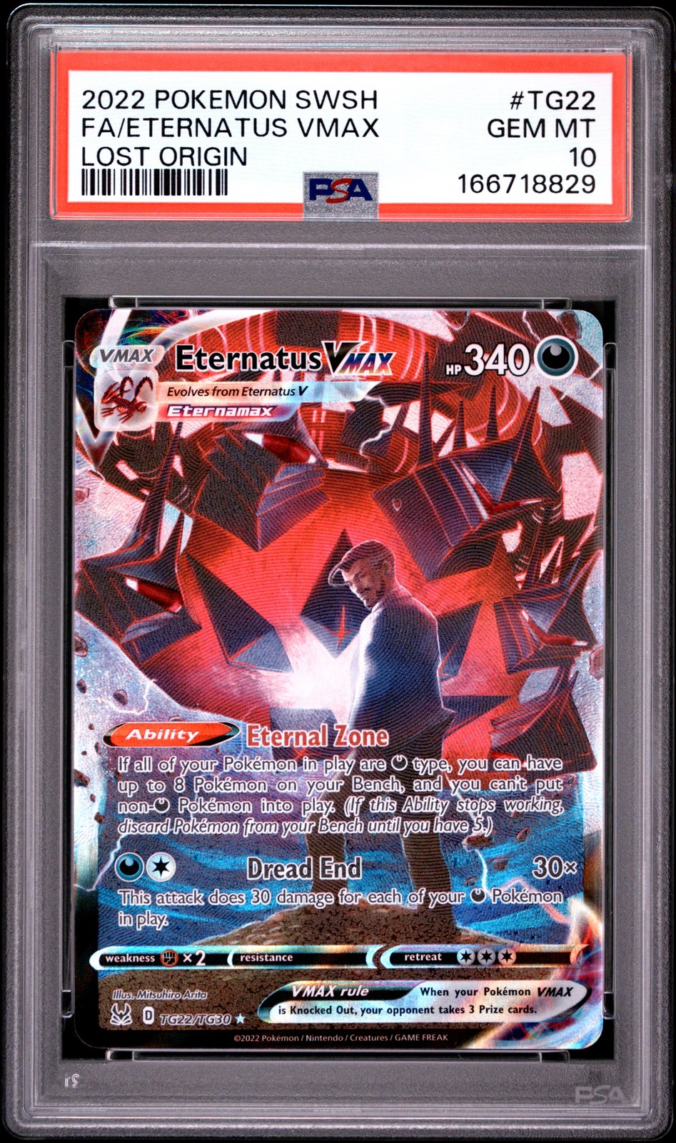 2022 Pokemon Sword & Shield Lost Origin Full Art/Eternatus Vmax TG22