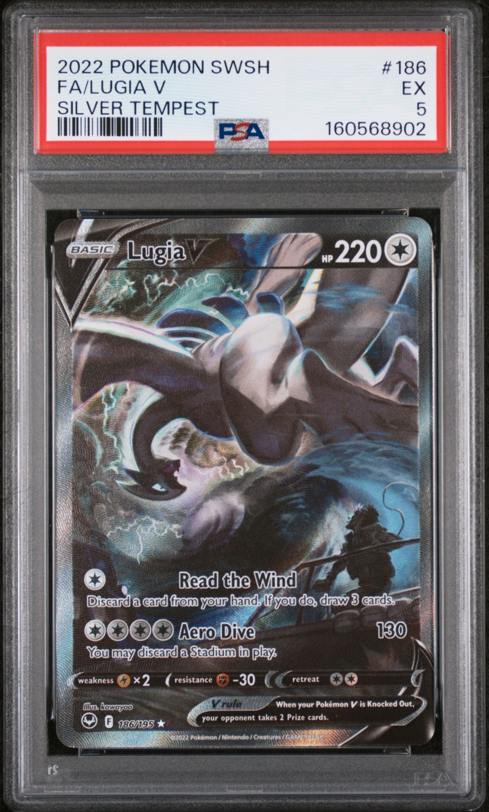 2022 Pokemon Sword & Shield Silver Tempest Full Art/Lugia V 186