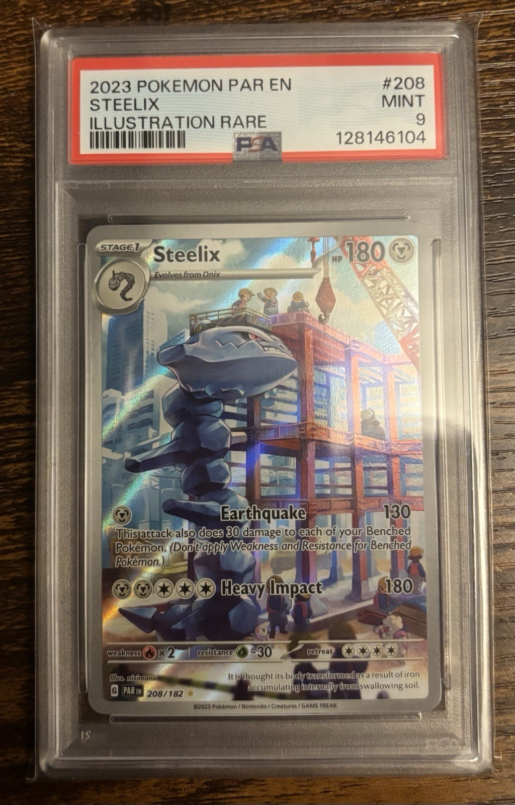 2023 Pokemon Par EN-Paradox Rift Steelix Illustration Rare 208