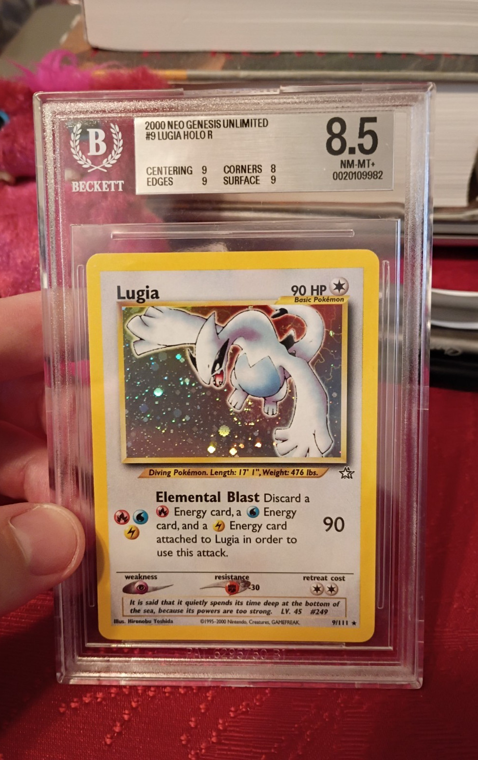 2000 Pokemon Neo Genesis Unlimited Lugia HOLO R 9