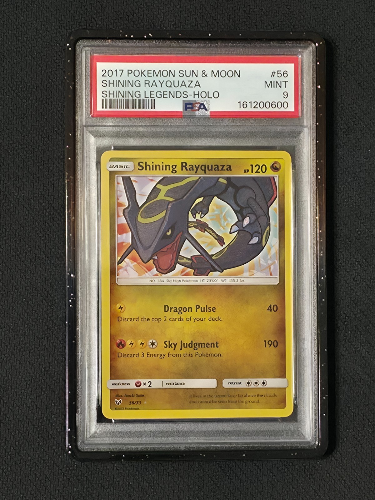 2017 Pokemon Sun & Moon Shining Legends Shining Rayquaza-Holo 56