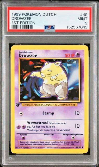 1999 Pokemon Dutch Drowzee 1st Edition 49