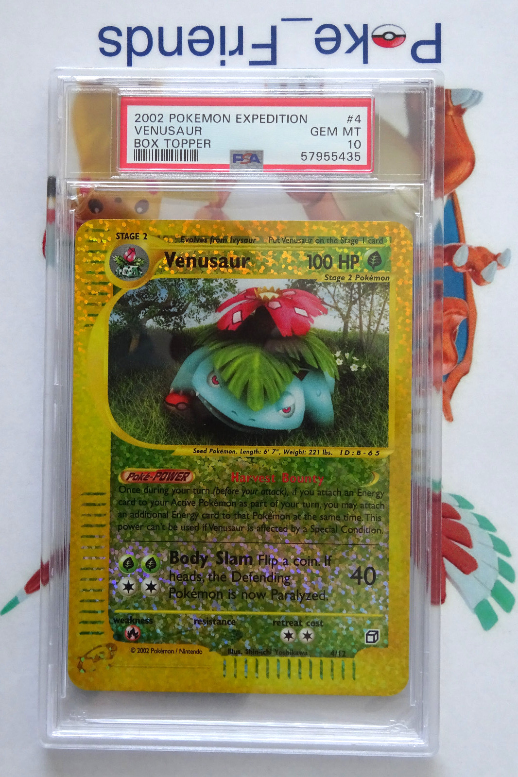 2002 Pokemon Expedition Box Topper Venusaur 4