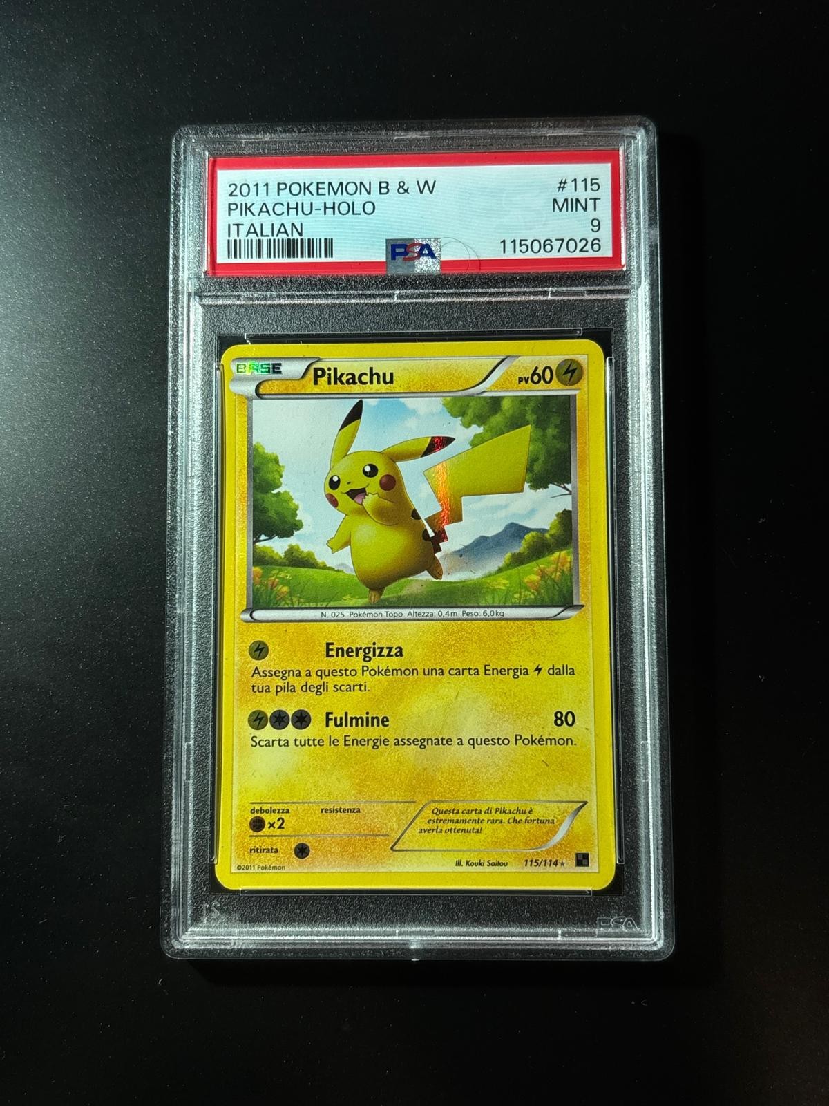 2011 Pokemon Black & White Pikachu-Holo Italian 115