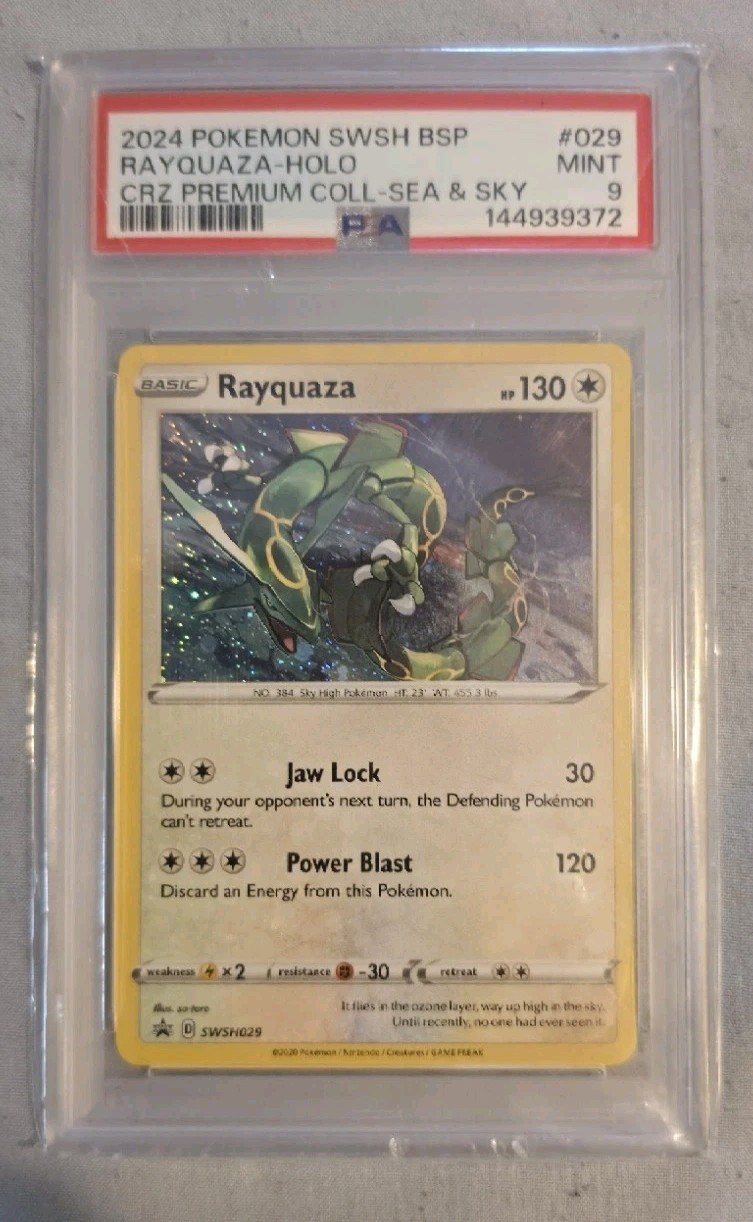 2024 Pokemon Swsh Black Star Promo Rayquaza-Holo Crown Zenith Premium Collection Sea & Sky  029