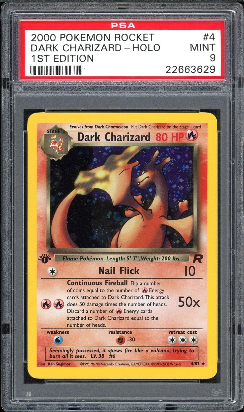 2000 Pokemon Rocket Dark Charizard-Holo 1st Edition 4