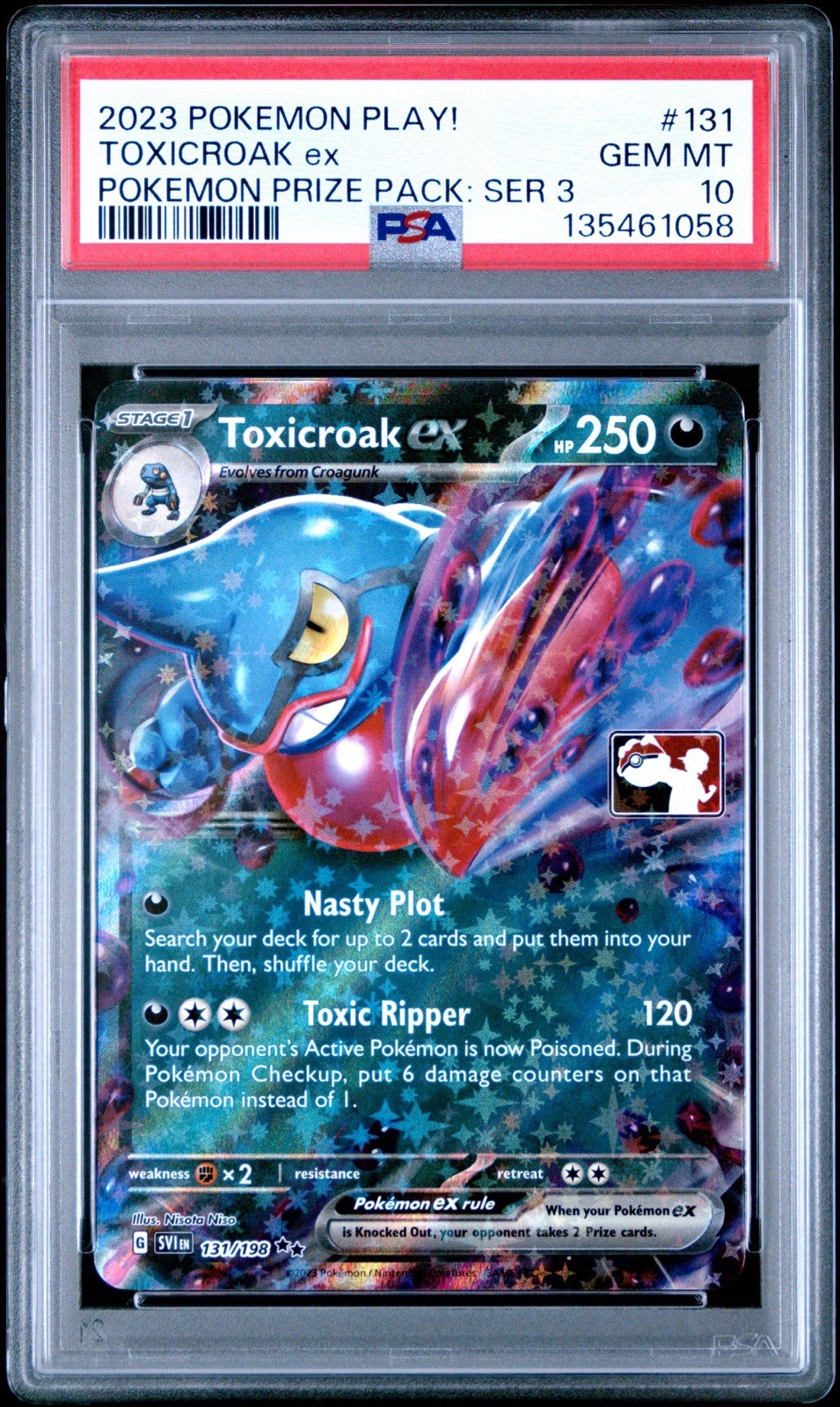 2023 Pokemon Play! Pokemon Prize Pack: Series 3 Toxicroak EX 131