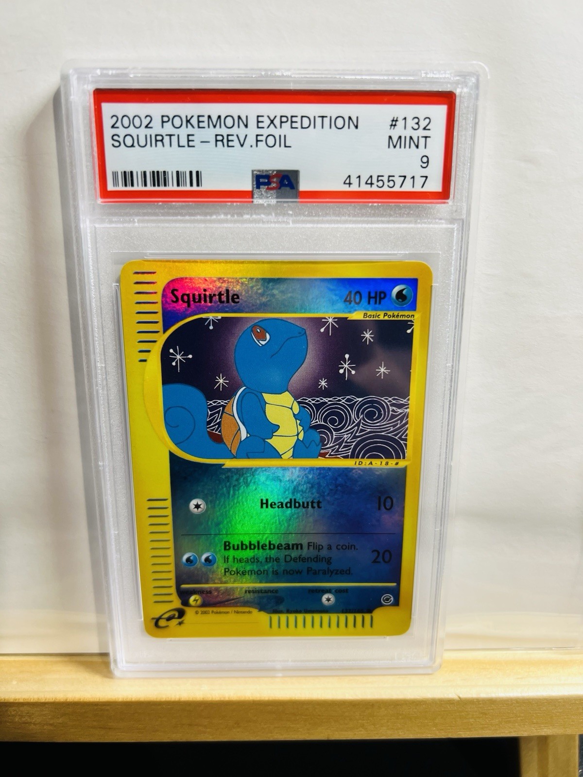 2002 Pokemon Expedition Squirtle-Reverse Foil 132