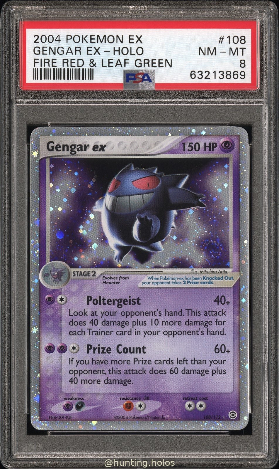 2004 Pokemon EX Fire Red & Leaf Green Gengar EX-Holo 108