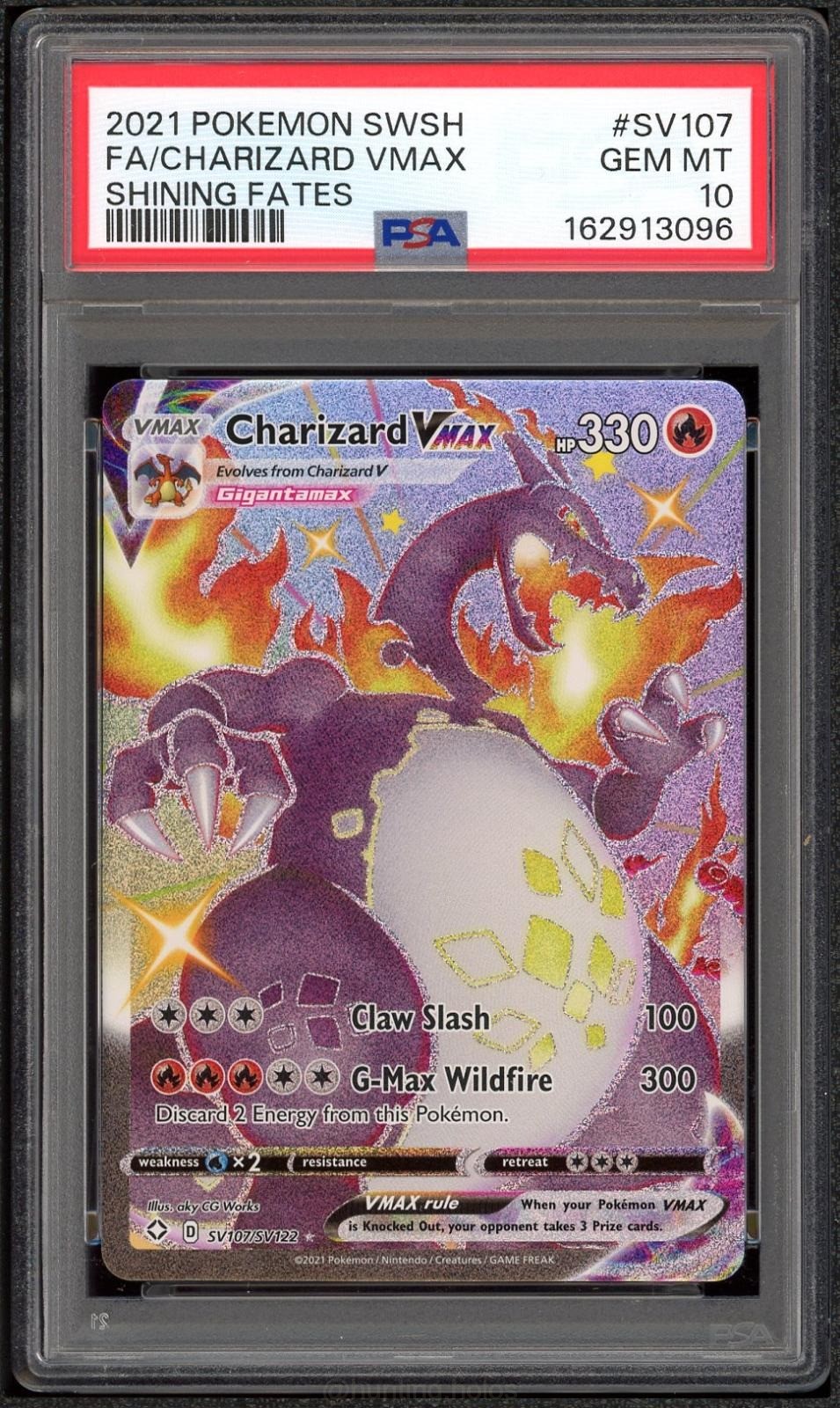 2021 Pokemon Sword & Shield Shining Fates Full Art/Charizard Vmax SV107