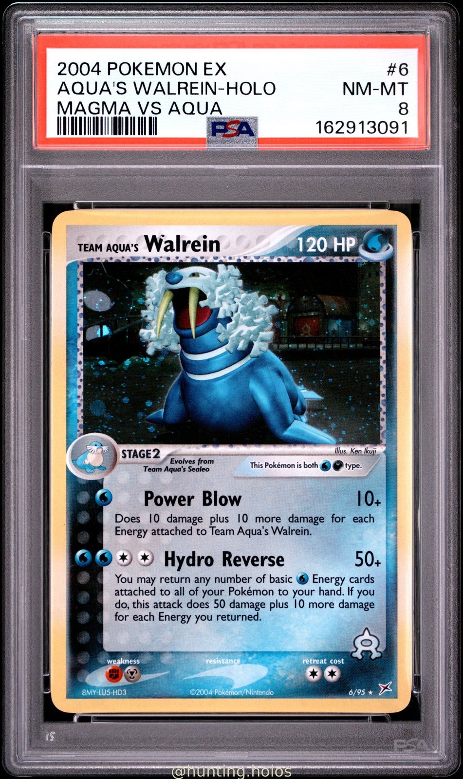 2004 Pokemon EX Team Magma VS Team Aqua Team Aqua's Walrein-Holo 6