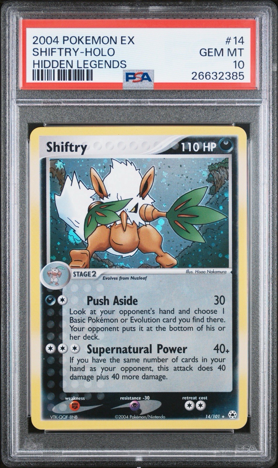 2004 Pokemon EX Hidden Legends Shiftry-Holo 14