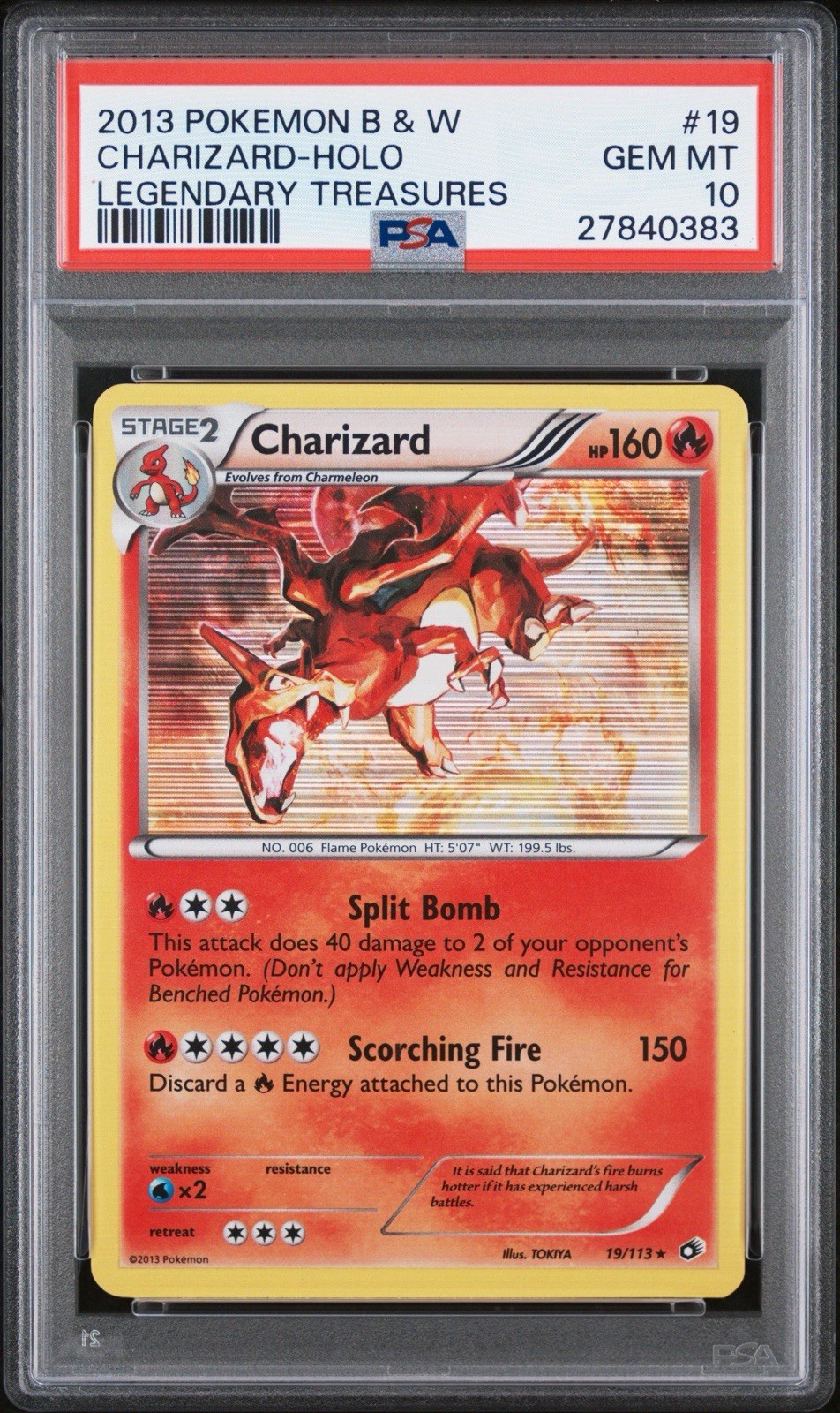 2013 Pokemon Black & White Legendary Treasures Charizard-Holo 19