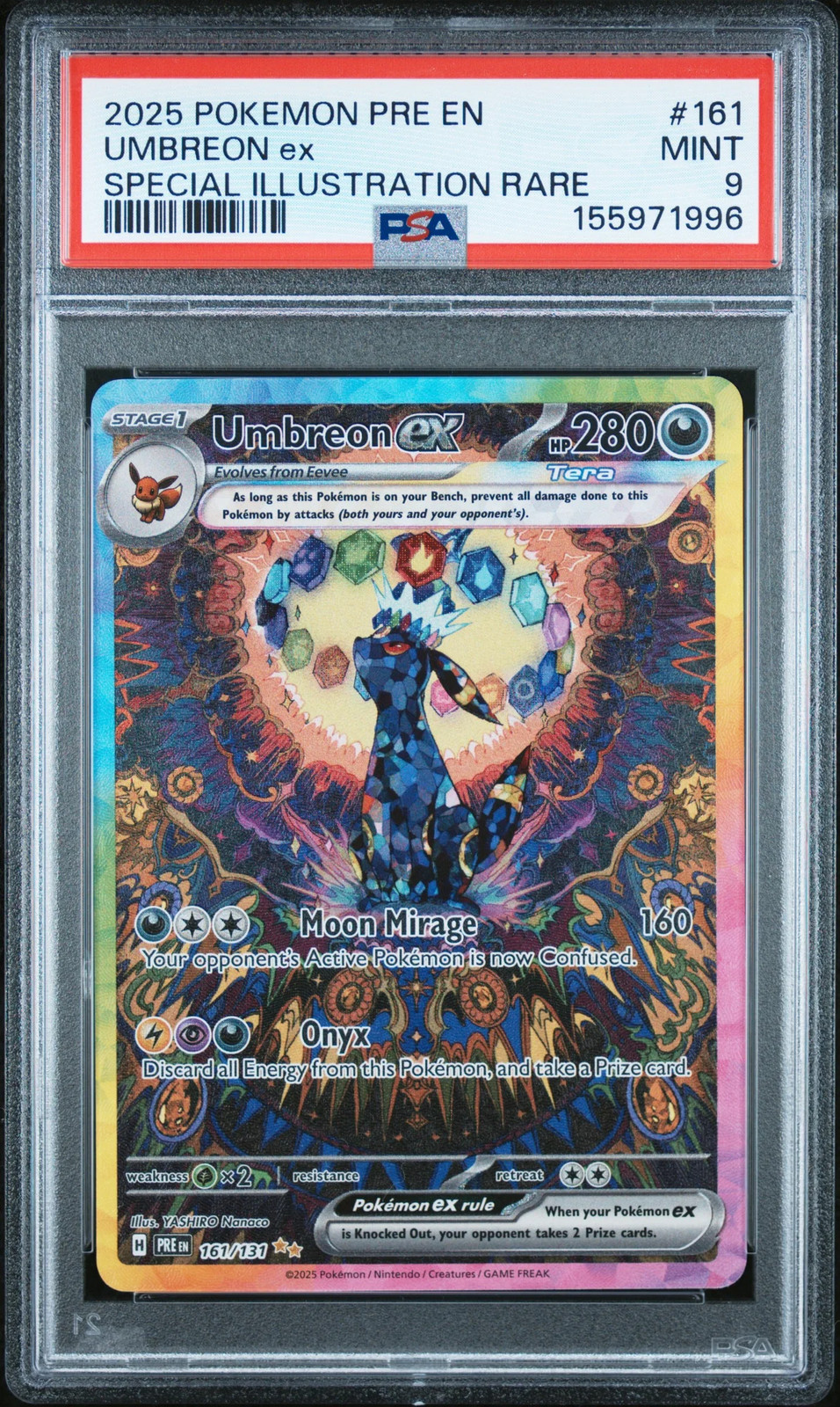 2025 Pokemon Pre EN-Prismatic Evolutions Umbreon EX Special Illustration Rare 161