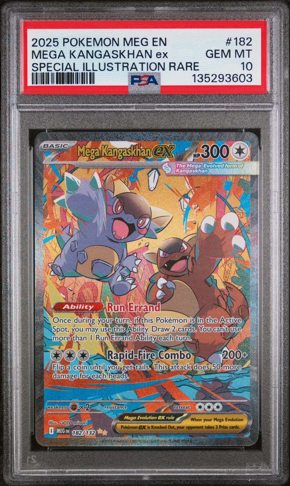 2025 Pokemon Meg EN-Mega Evolution Mega Kangaskhan EX Special Illustration Rare 182