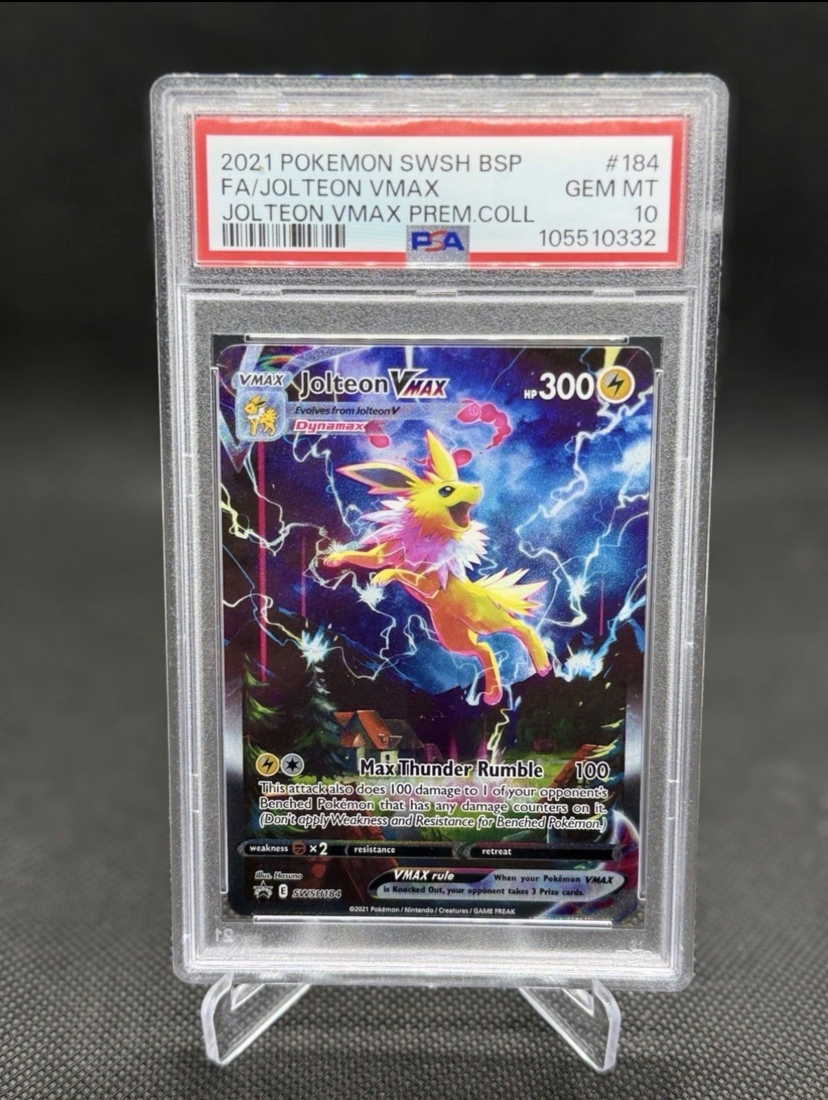 2021 Pokemon Swsh Black Star Promo Full Art/Jolteon Vmax Jolteon Vmax Premium Collection 184