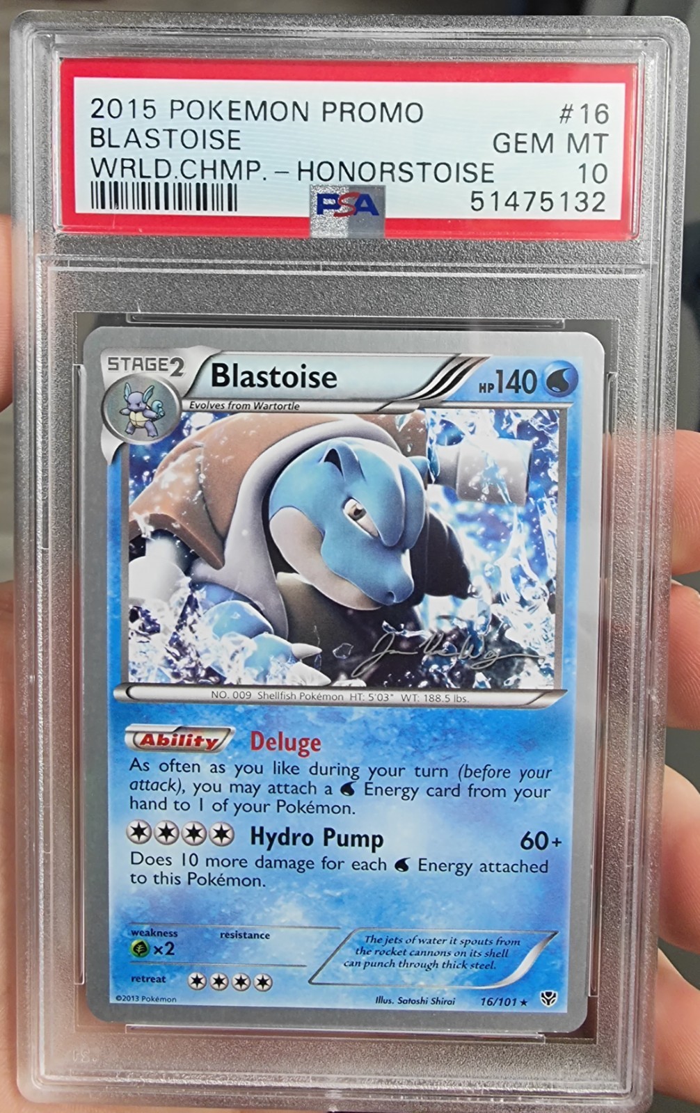 2015 Pokemon World Championships Promo Blastoise Honorstoise 16