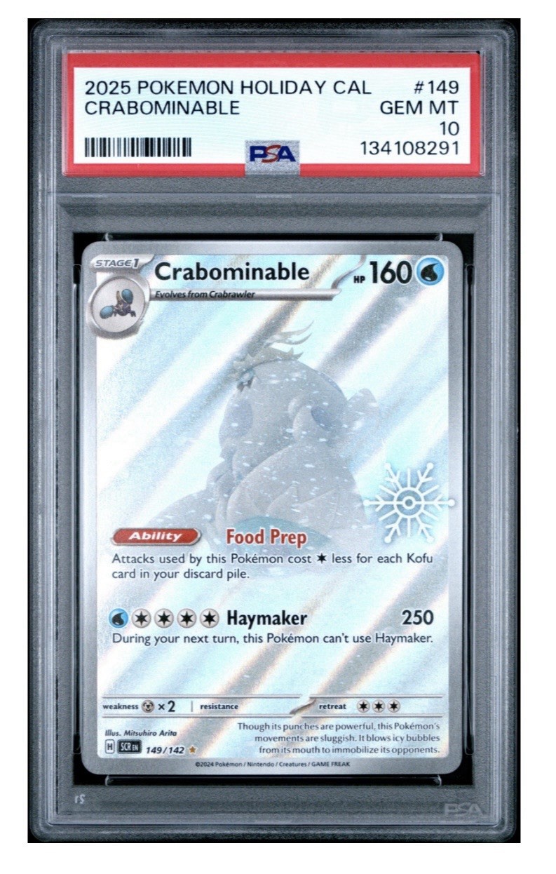 2025 Pokemon Holiday Calendar Crabominable 149