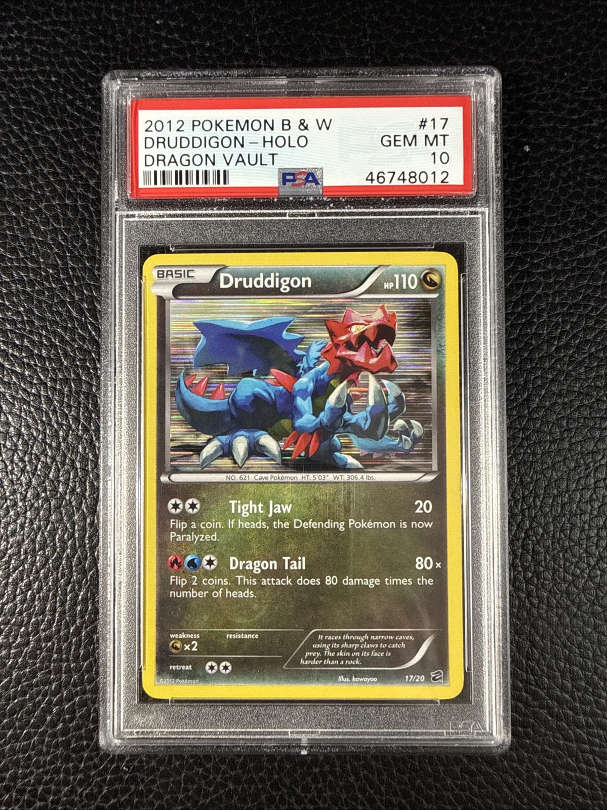 2012 Pokemon Black & White Dragon Vault Druddigon-Holo 17