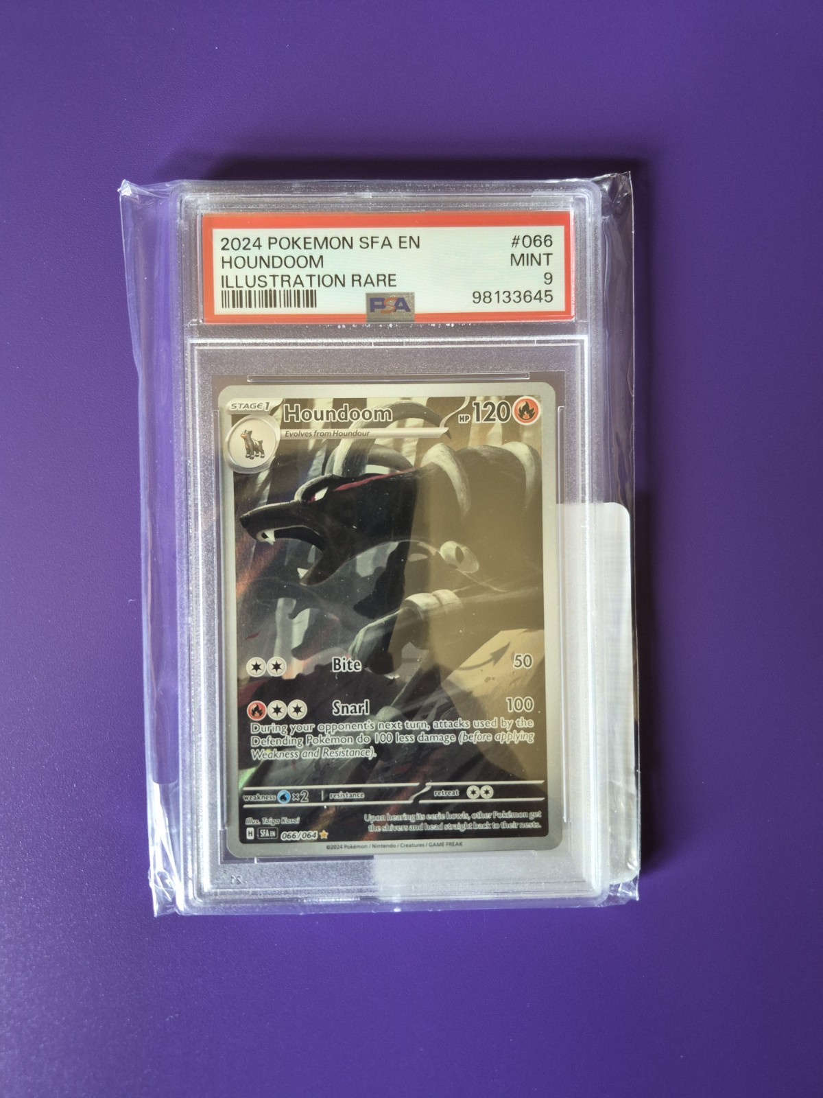 2024 Pokemon Sfa EN-Shrouded Fable Houndoom Illustration Rare 066