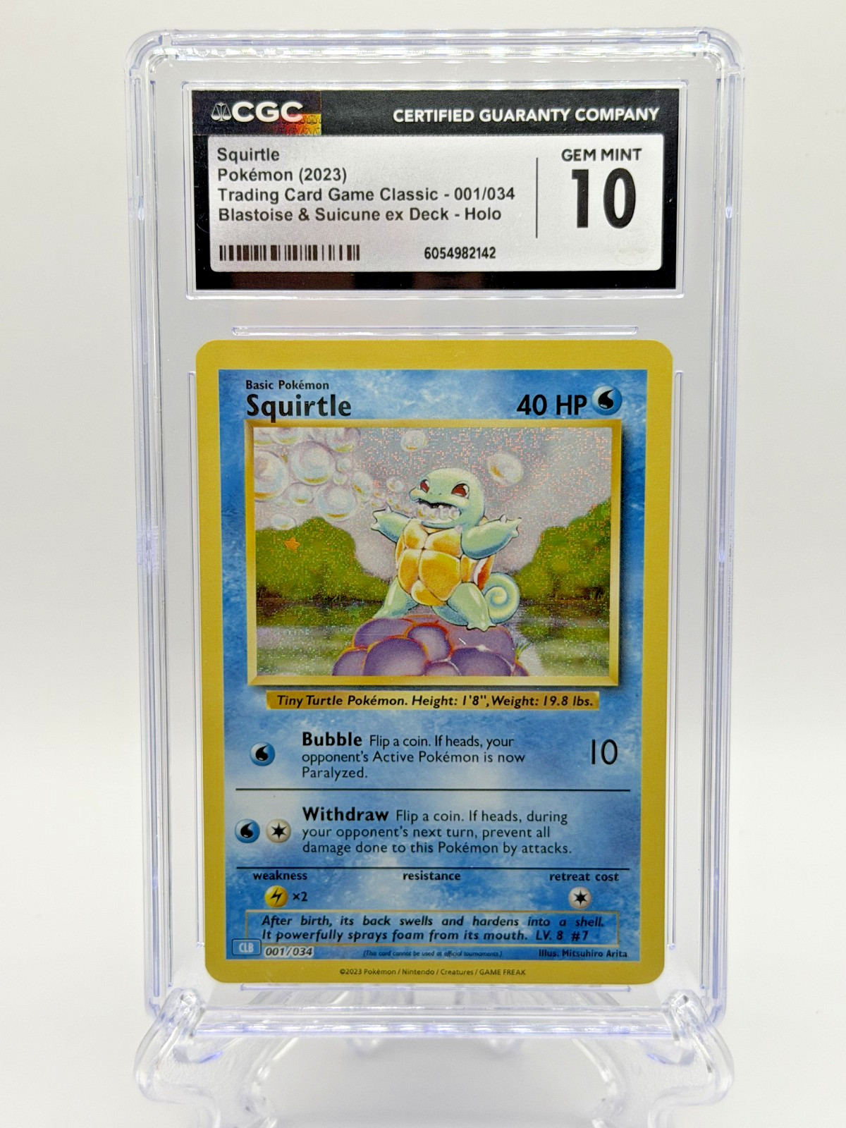 2023 Trading Card Game Classic - CLV, CLC, CLB - English Squirtle Blastoise & Suicune ex Deck - CLB Holo 001/034