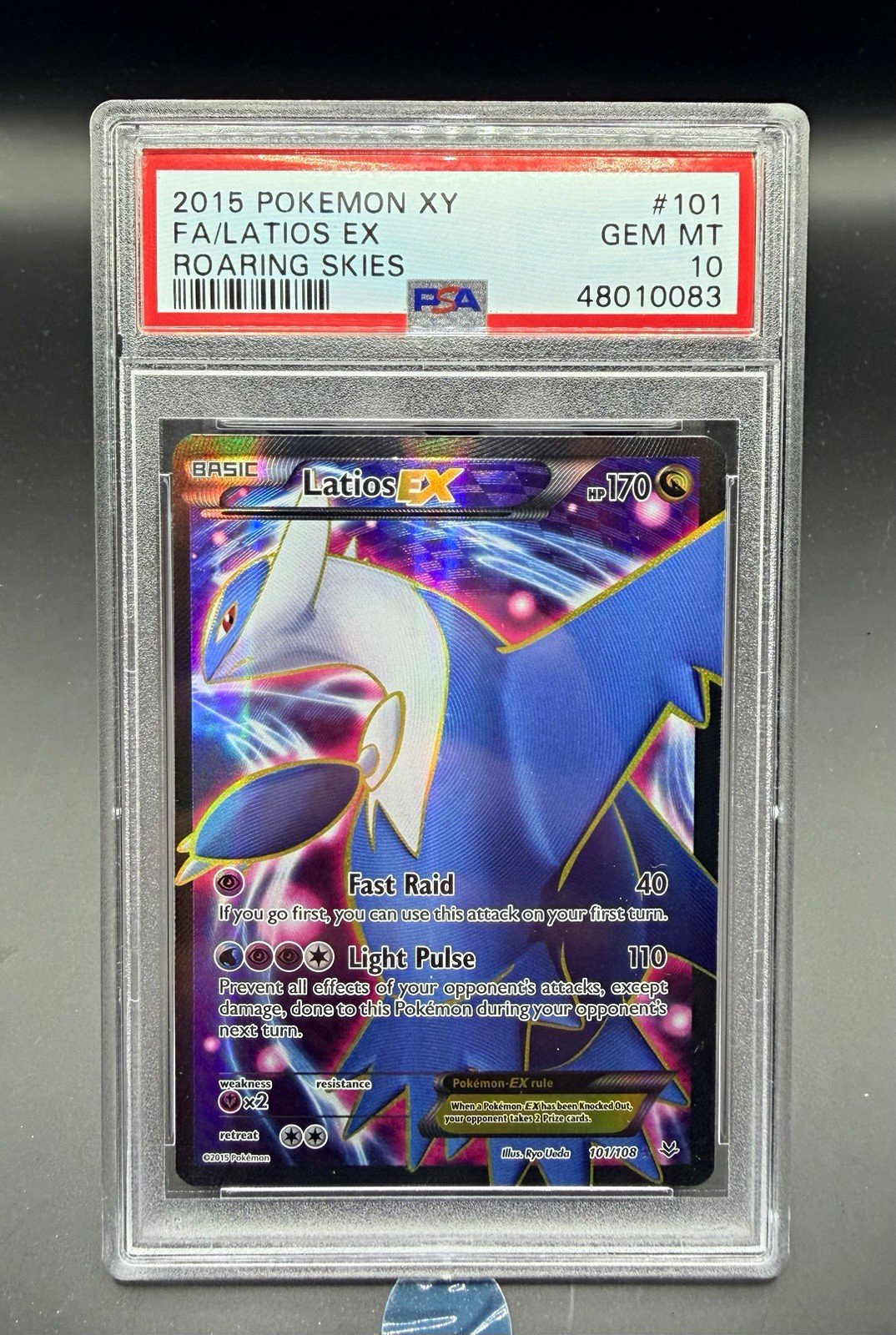 2015 Pokemon XY Roaring Skies Full Art/Latios EX 101