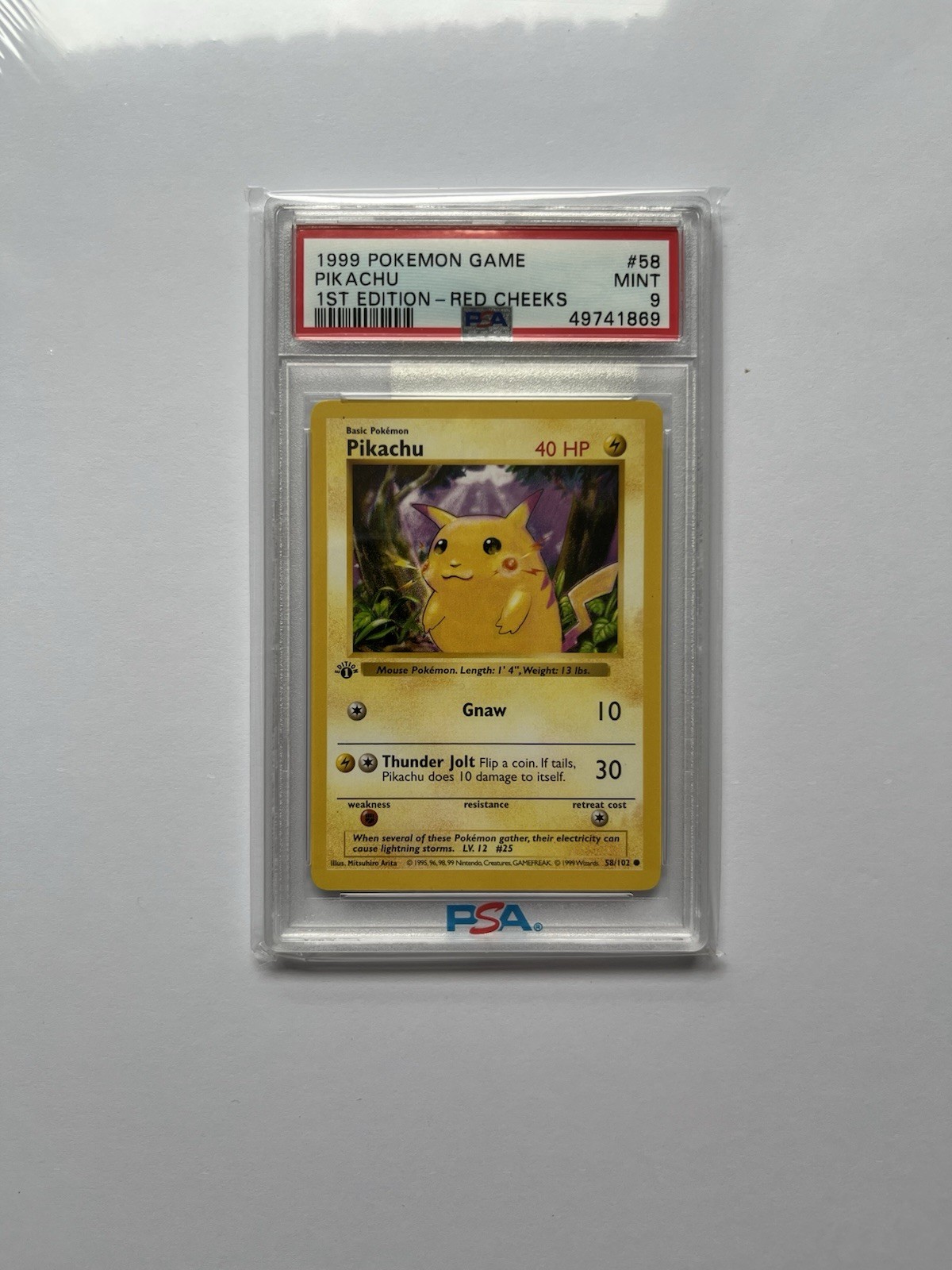 1999 Pokemon Game Pikachu 1st Edition-Red Cheeks 58
