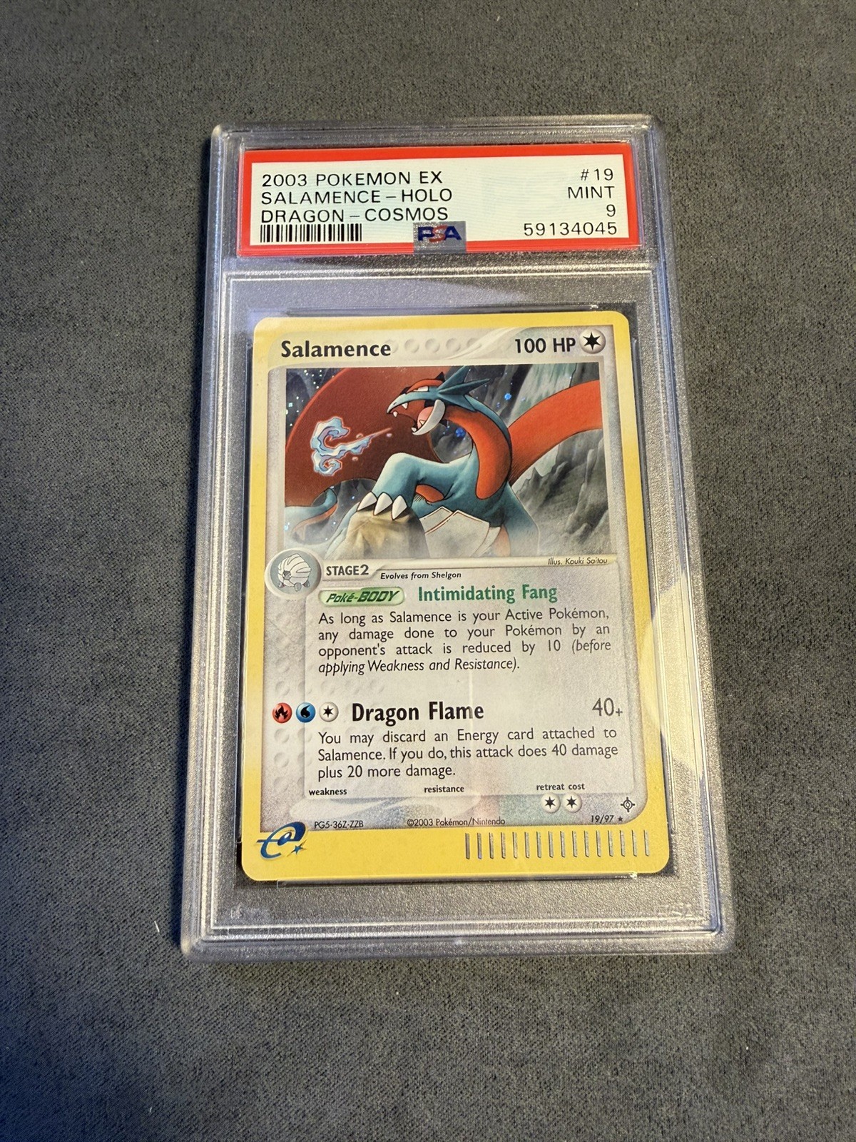 2003 Pokemon EX Dragon Salamence-Holo Cosmos 19