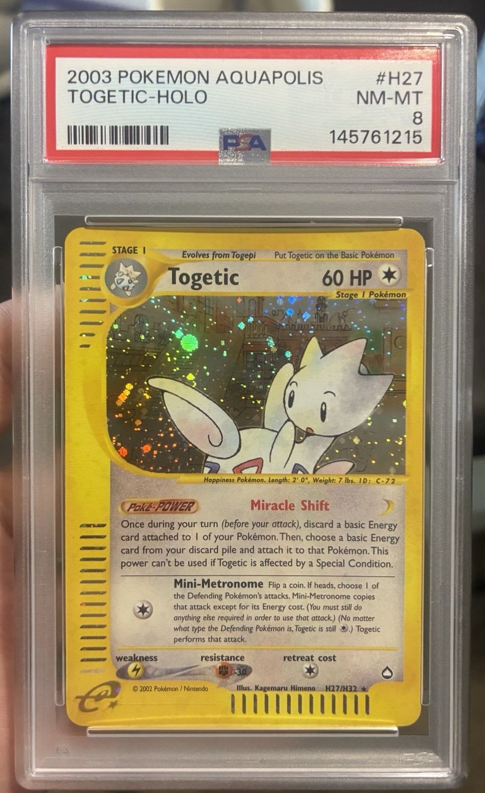 2003 Pokemon Aquapolis Togetic-Holo H27
