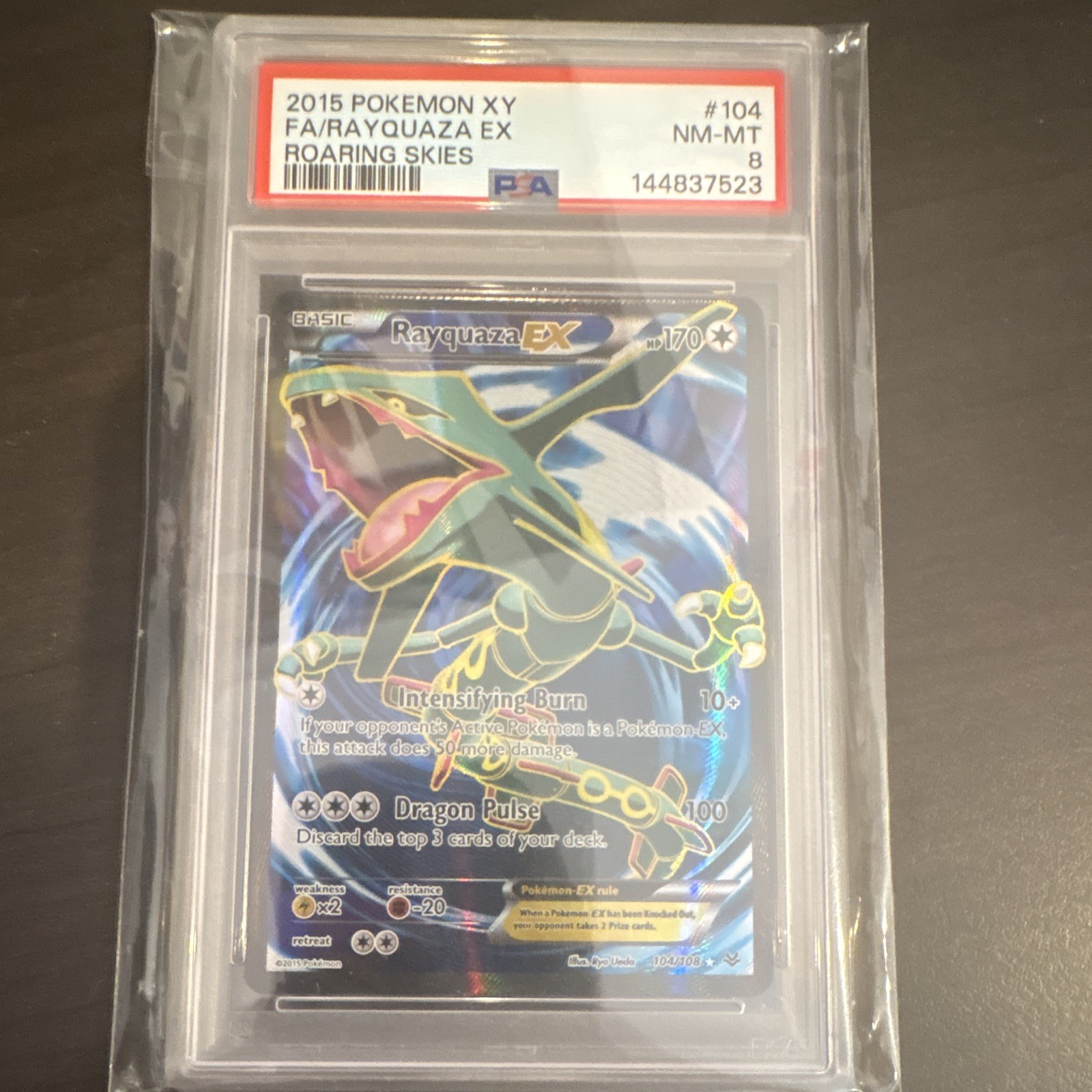 2015 Pokemon XY Roaring Skies Full Art/Rayquaza EX 104