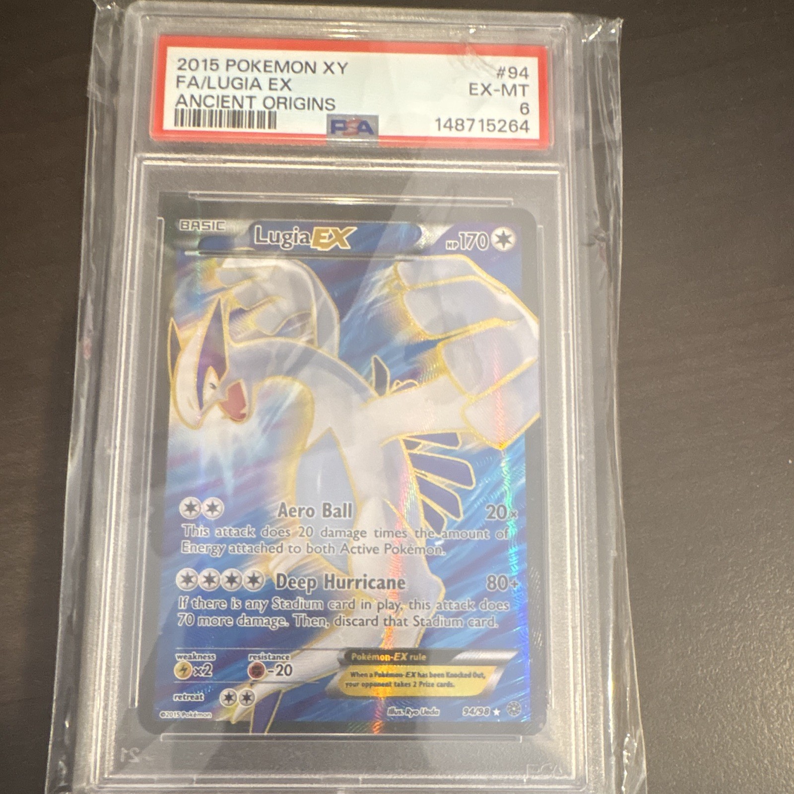 2015 Pokemon XY Ancient Origins Full Art/Lugia EX 94