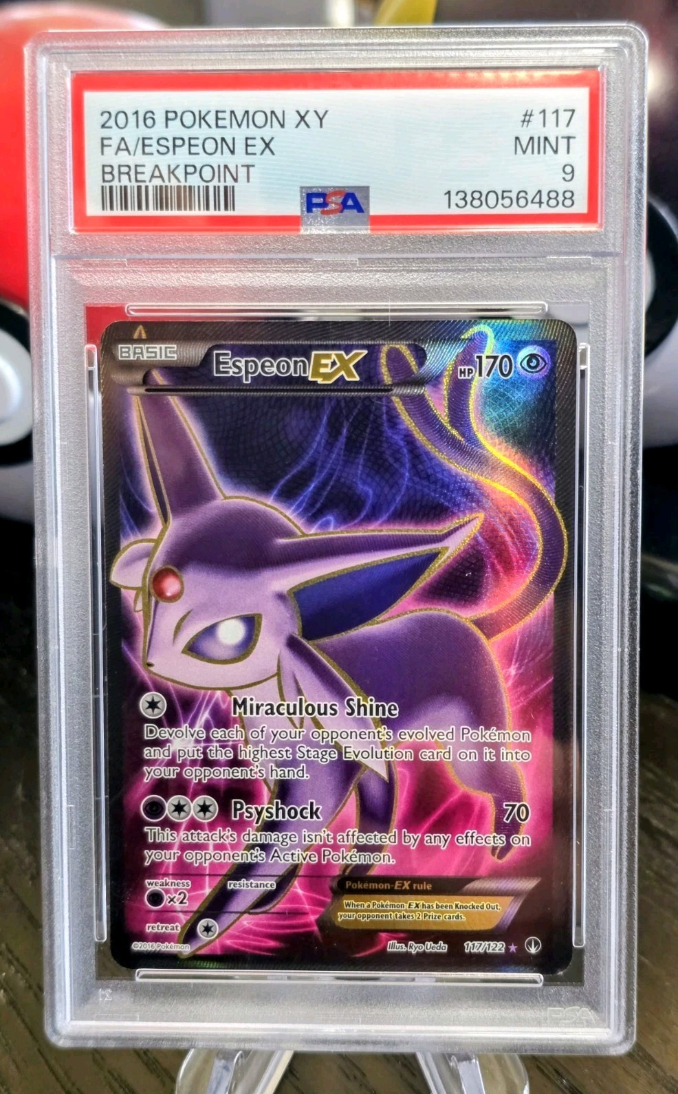 2016 Pokemon XY Breakpoint Full Art/Espeon EX 117