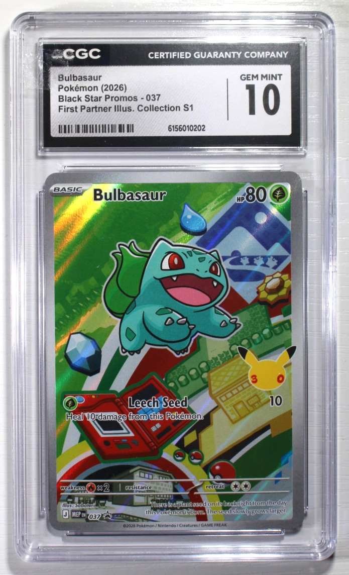 2026 Black Star Promos - Mega Evolution MEP EN - English Bulbasaur First Partner Illustration Collection Series 1 (Holo) 037