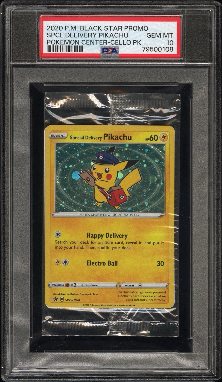 2020 Pokemon Black Star Promo Cello Pack Cello Pack Pokemon Center-Special Delivery Pikachu