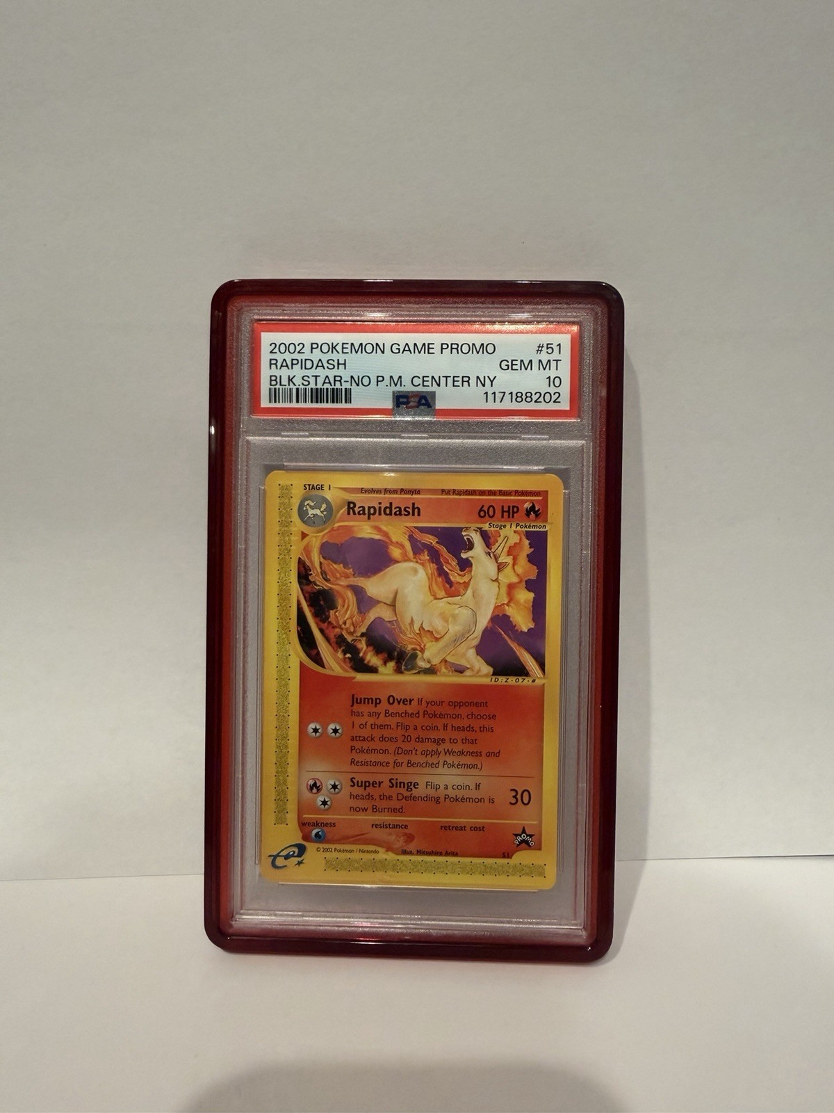 2002 Pokemon Game Promo Rapidash Black Star-No Pokemon Center NY 51