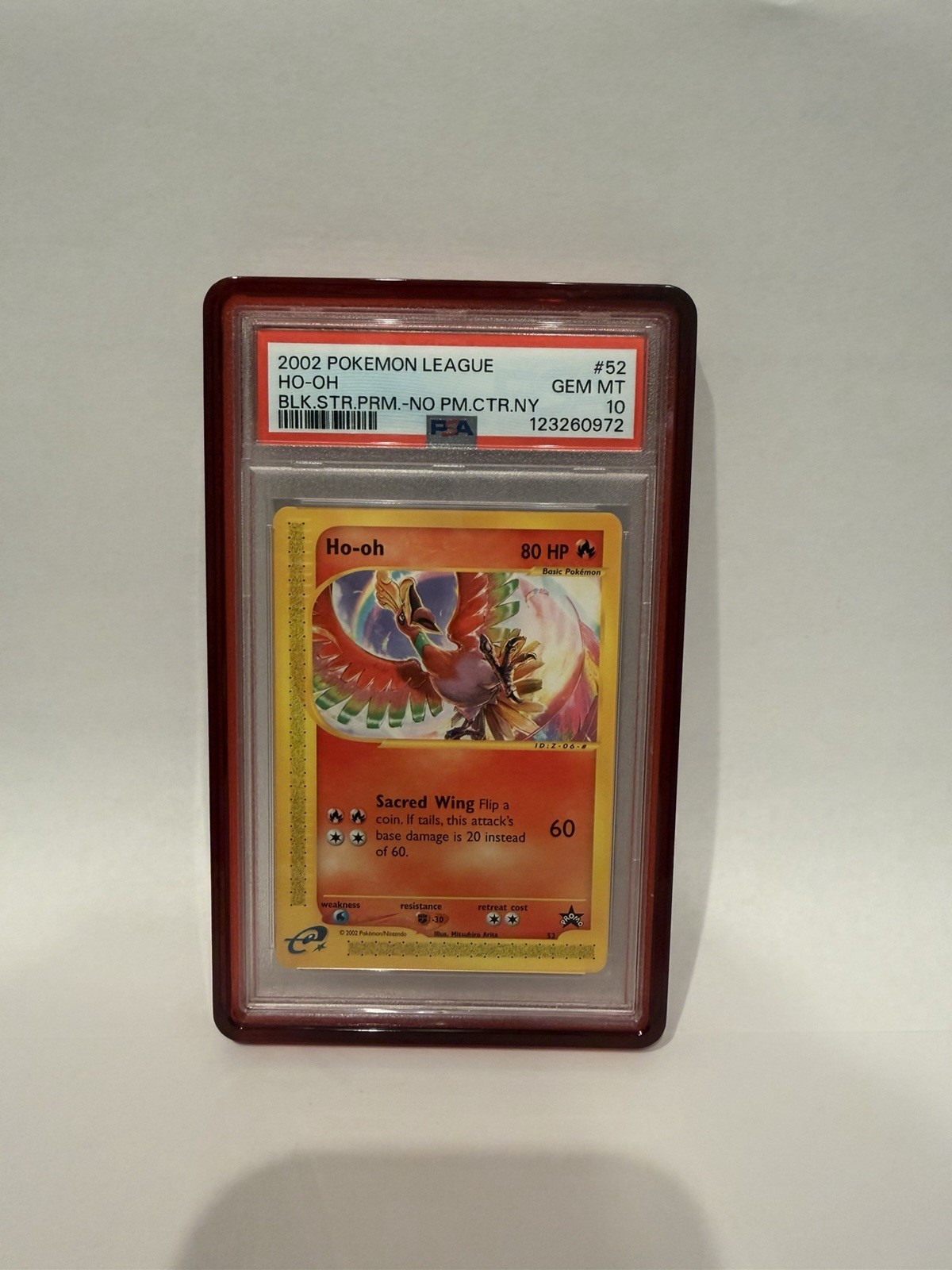 2002 Pokemon League Promo Black Star HO-Oh No Pokemon Center NY 52