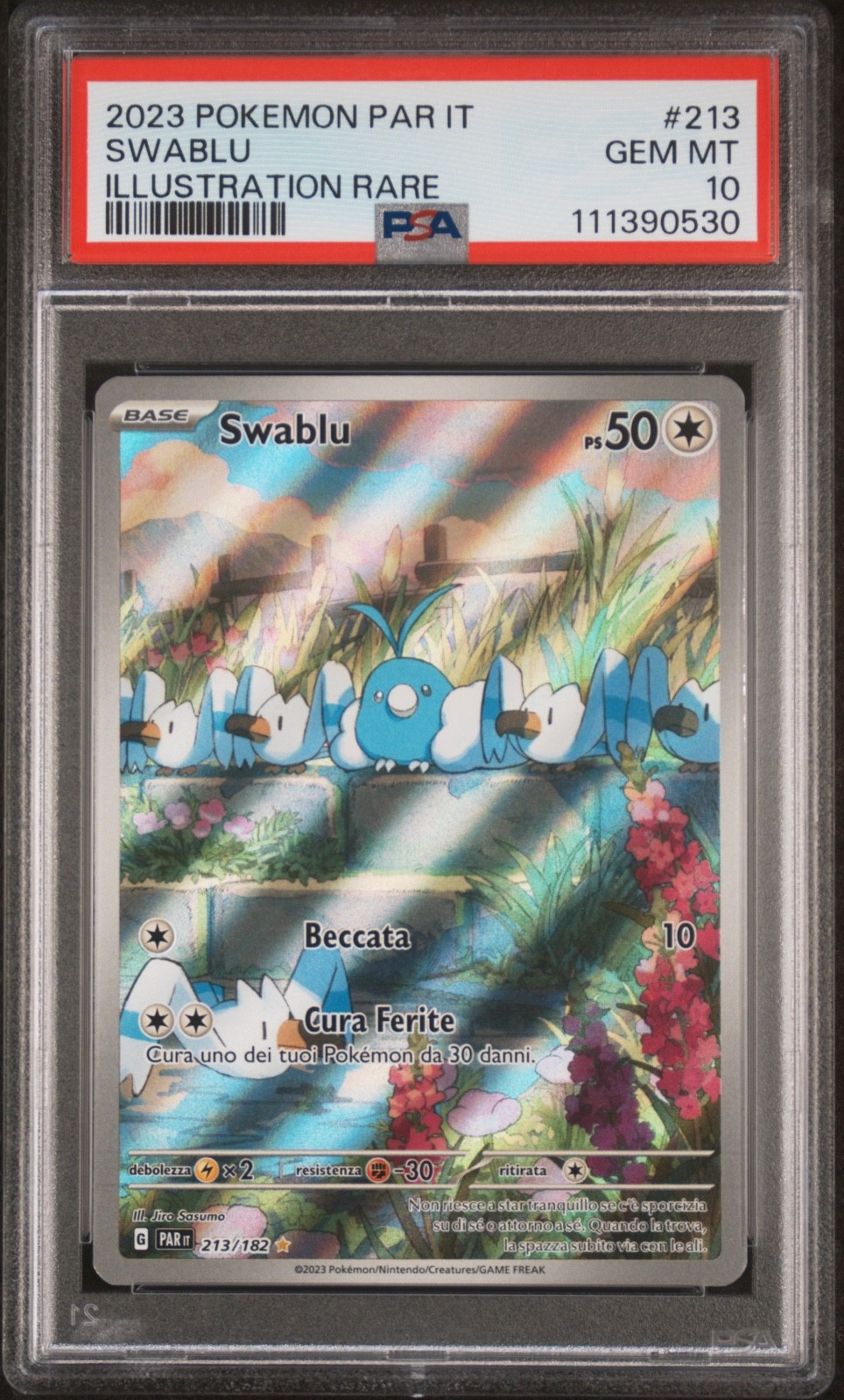 2023 Pokemon Italian Par It-Paradox Rift Swablu Illustration Rare 213