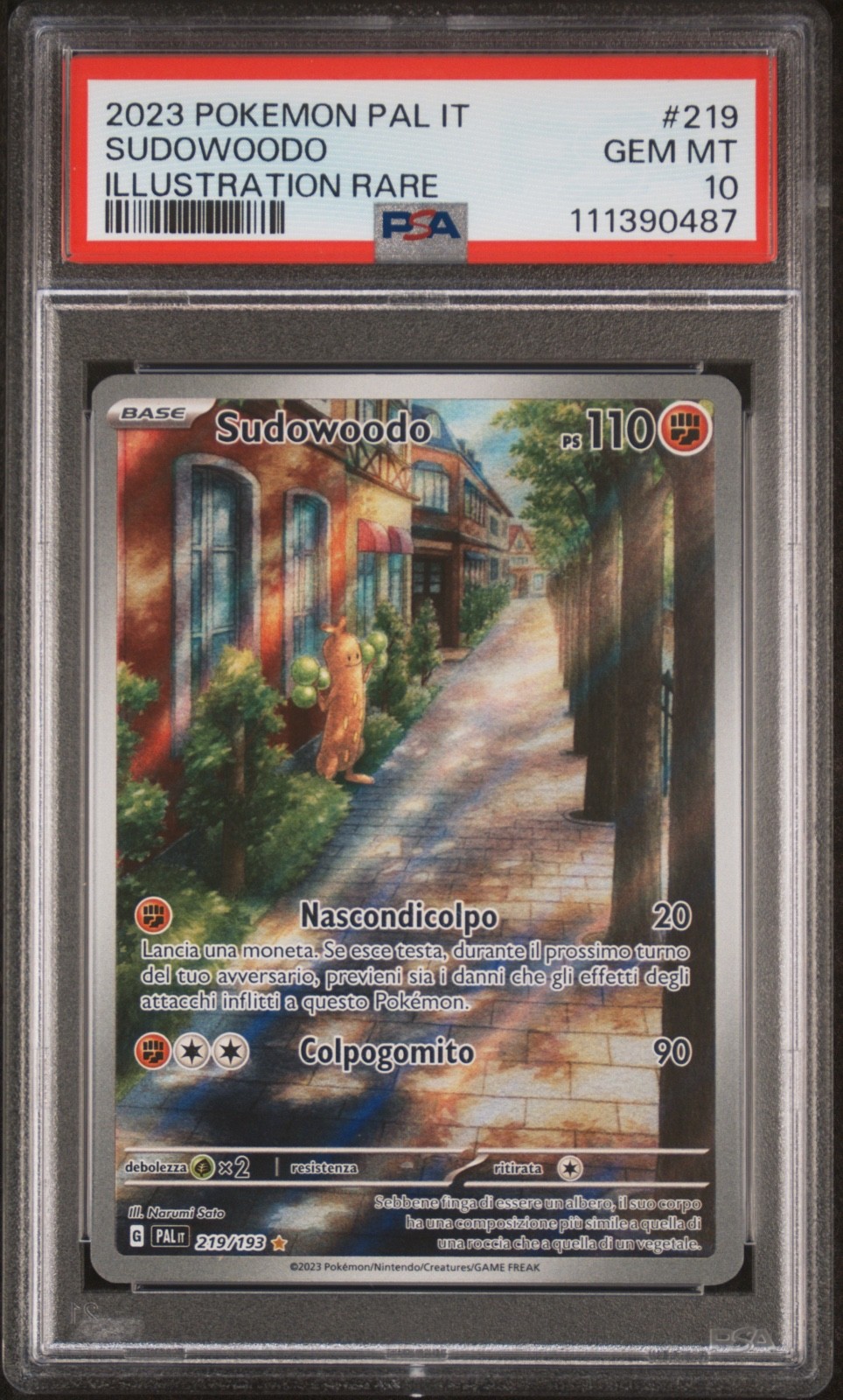 2023 Pokemon Italian Pal It-Paldea Evolved Sudowoodo Illustration Rare 219