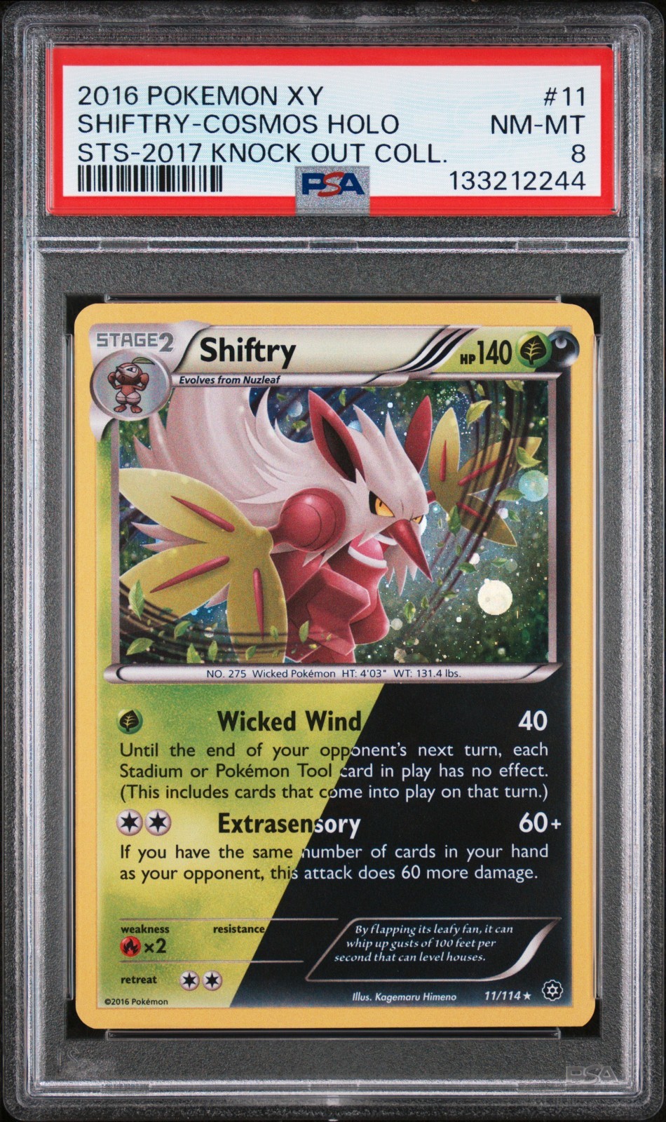 2016 Pokemon XY Steam Siege Shiftry-Holo Cosmos-2017 Knock Out Collection 11