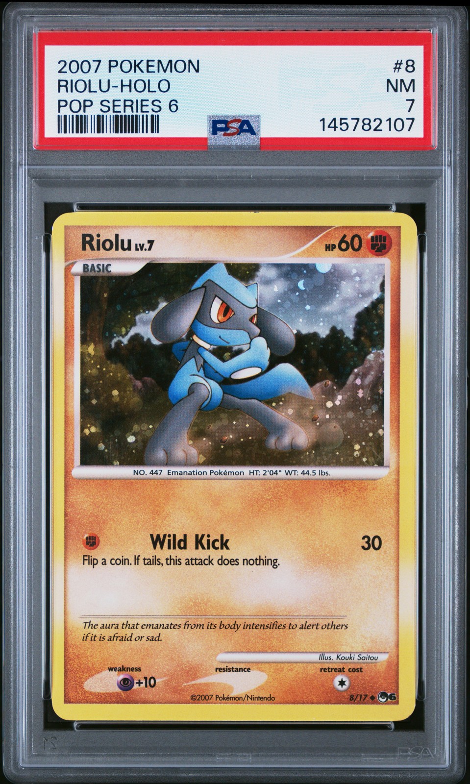 2007 Pokemon Pop Series 6 Riolu-Holo 8