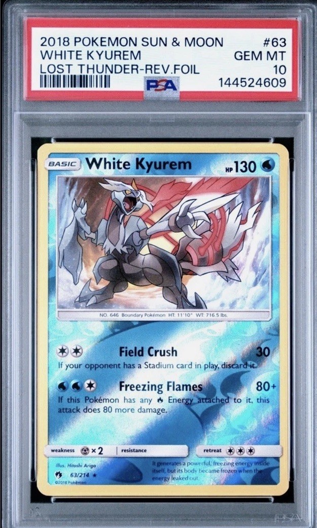 2018 Pokemon Sun & Moon Lost Thunder White Kyurem-Reverse Foil 63