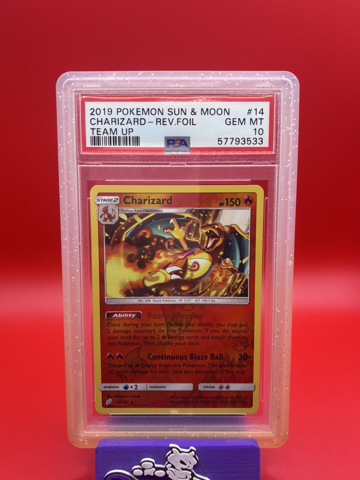 2019 Pokemon Sun & Moon Team Up Charizard-Reverse Foil 14
